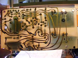 selbst entworfene, geätzte Platine - Handarbeit 1978